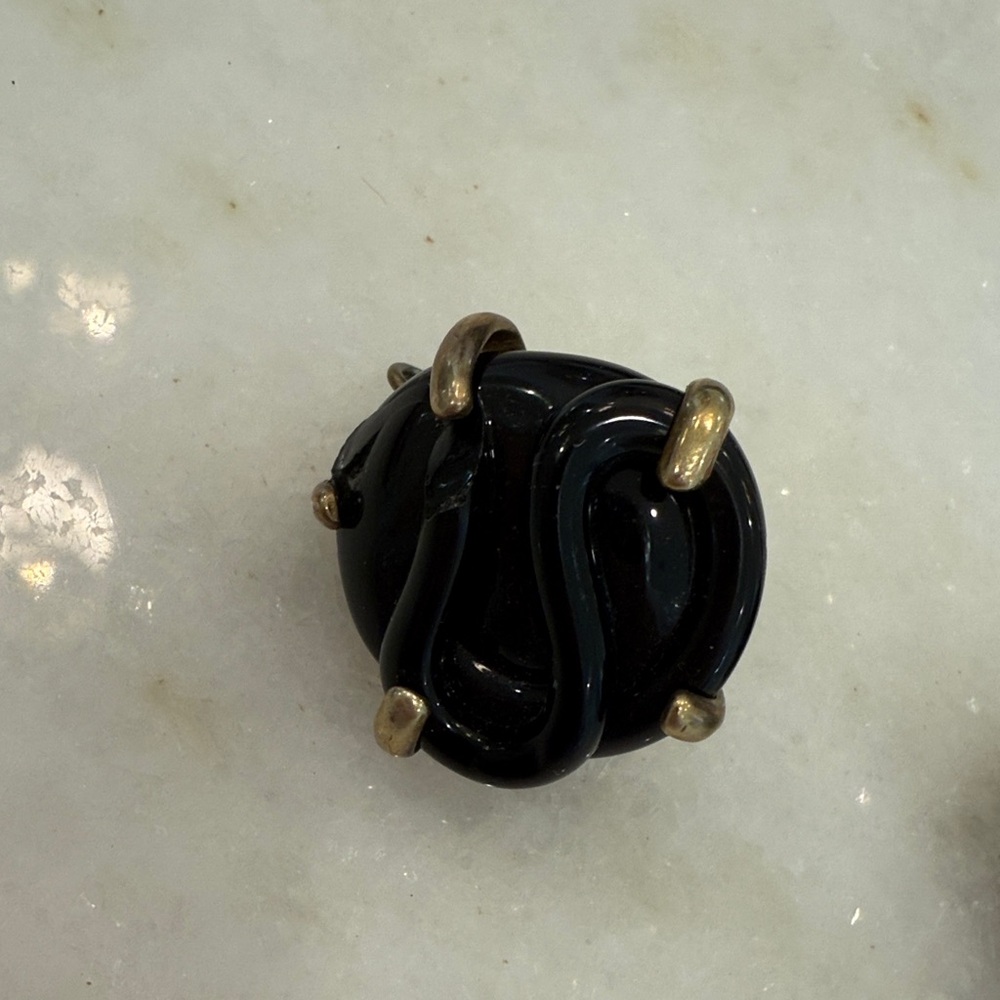 Elegant Black and Gold Earrings